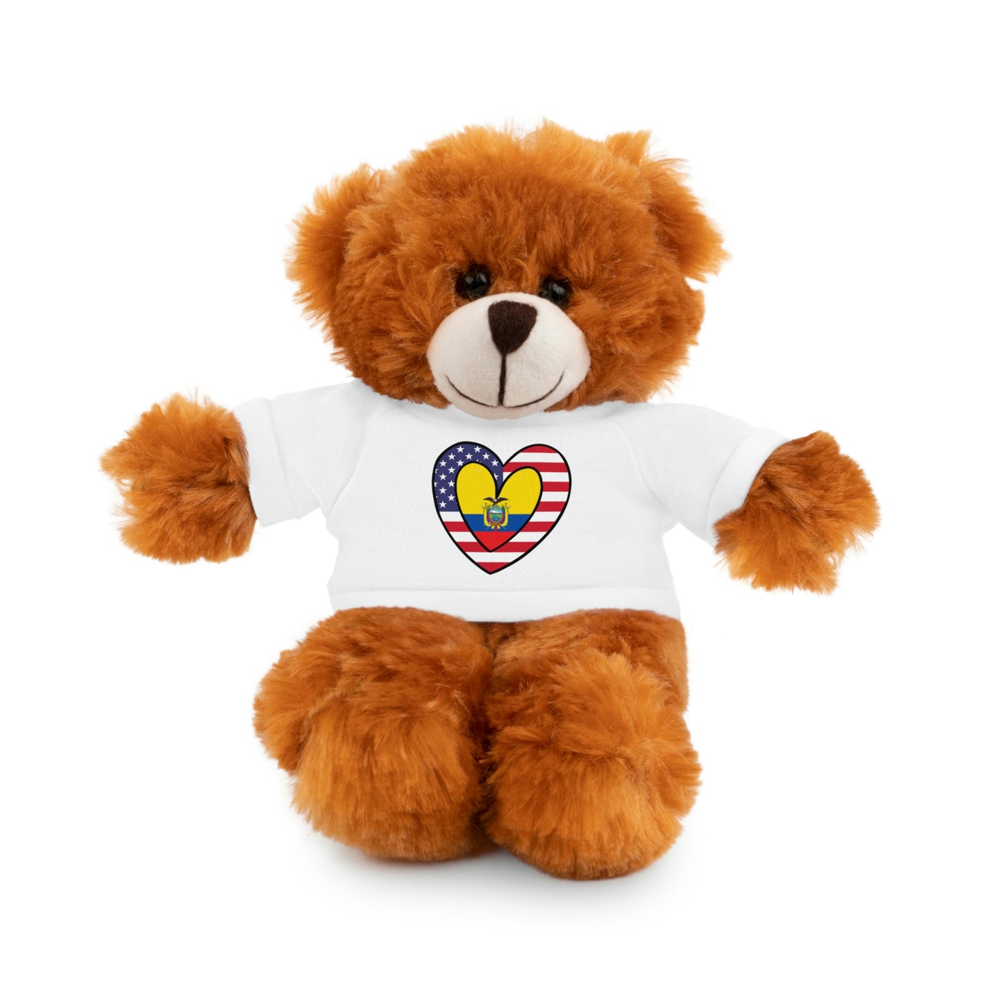 Ecuadorian American Valentines Day Gift Stuffed Animal | Ecuador USA Flag Toy