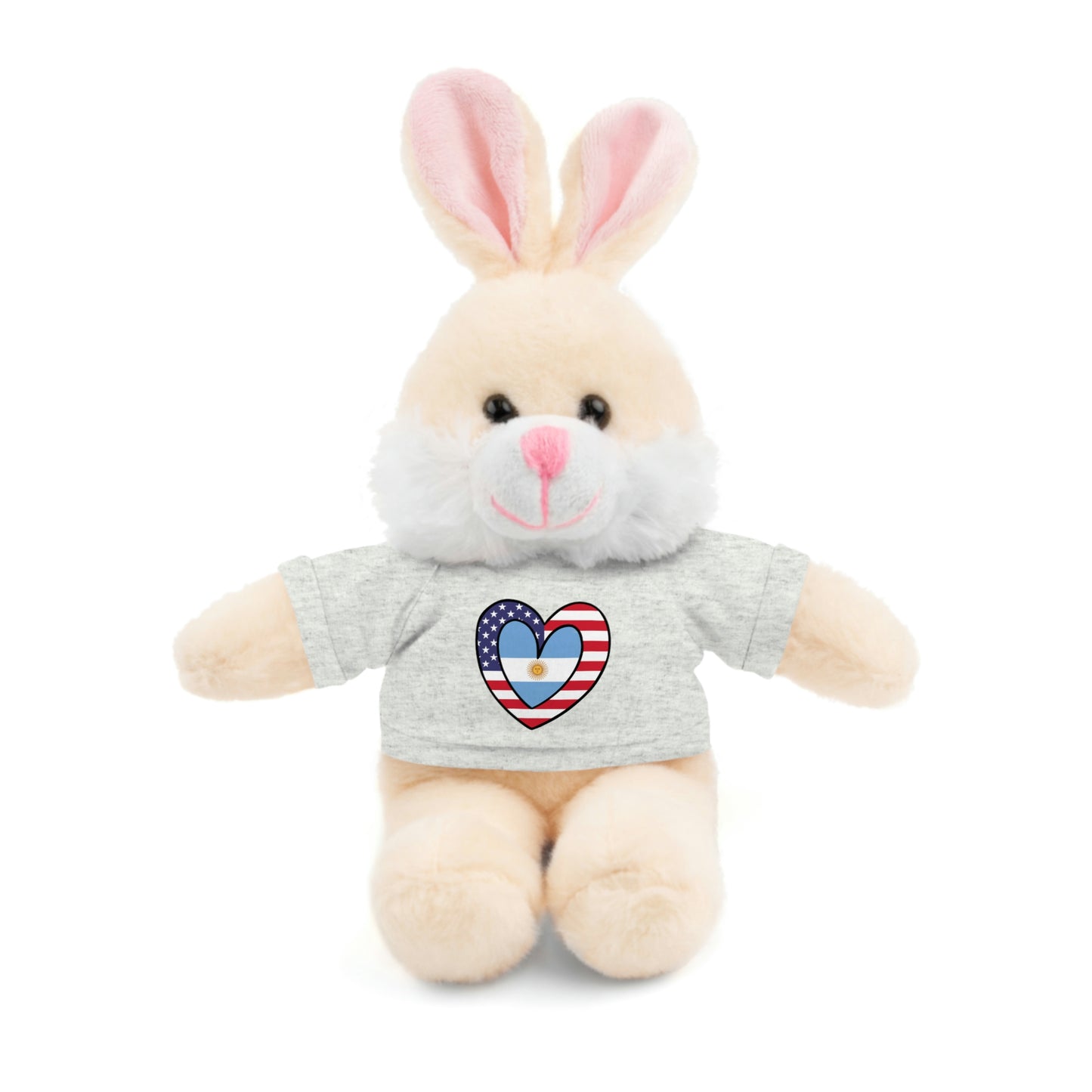 Argentinian American Valentines Day Gift Stuffed Animal | Argentina USA Flag Toy