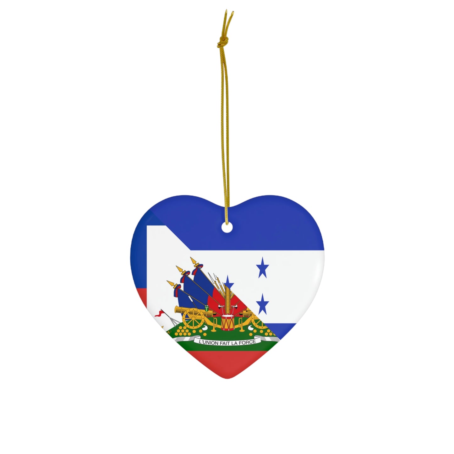 Haitian Honduran Flag Ceramic Ornaments | Haiti Honduras Christmas Tree