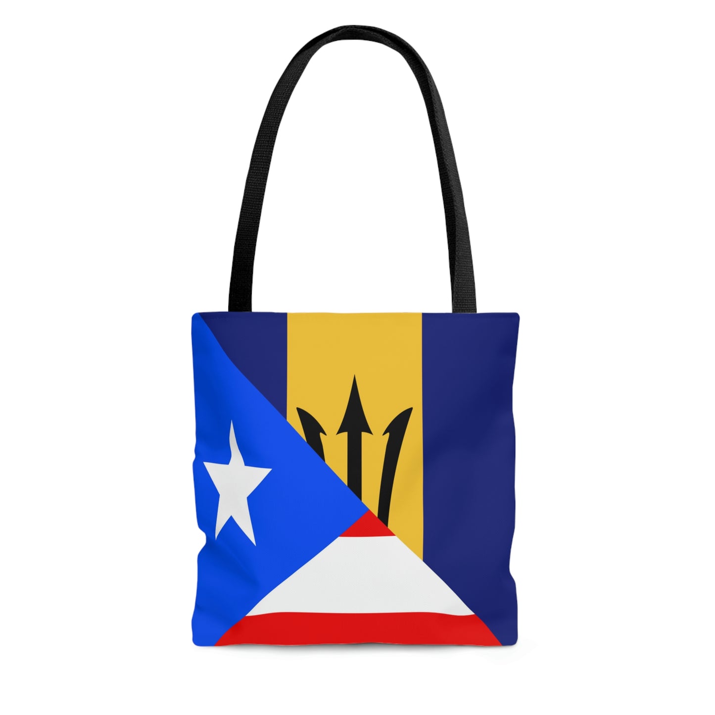 Bajan Puerto Rican Flag Puerto Rico Barbados Tote Bag | Shoulder Bag