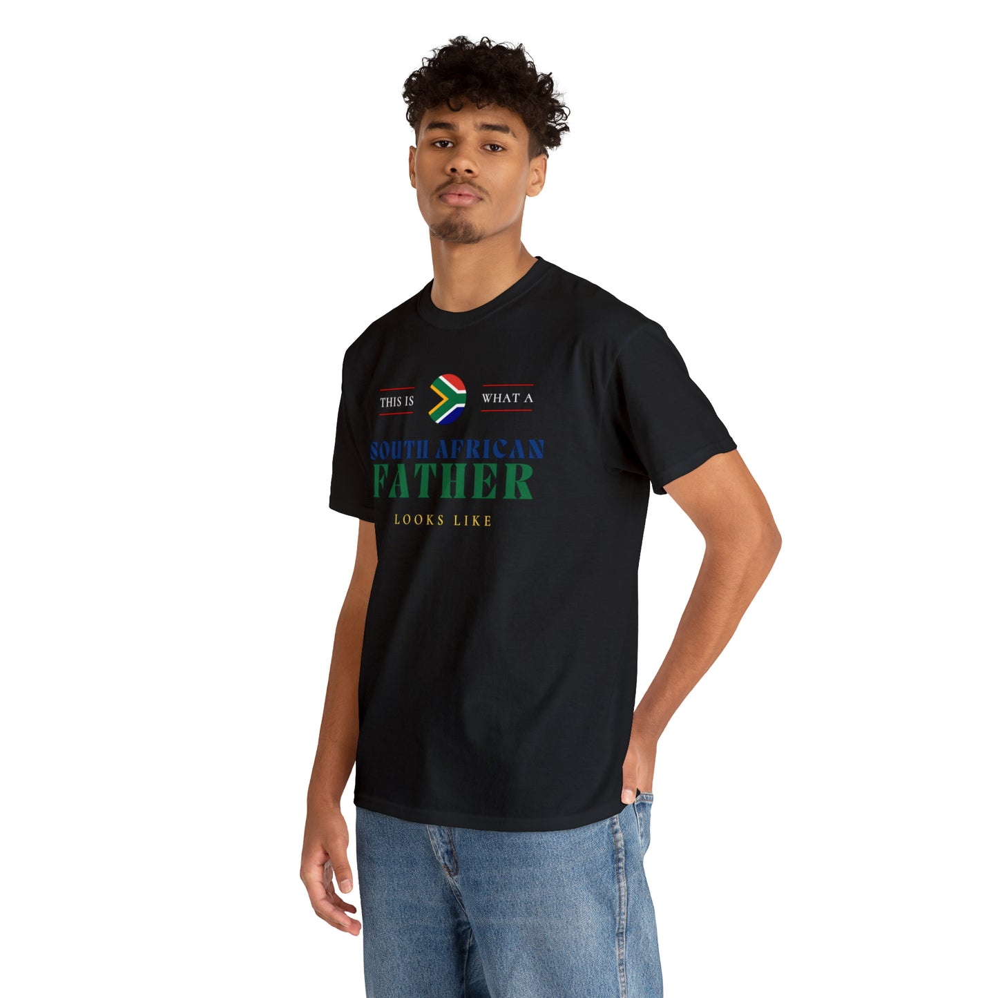 South African Father Looks Like Africa Flag Fathers Day T-Shirt | Unisex Tee Shirt