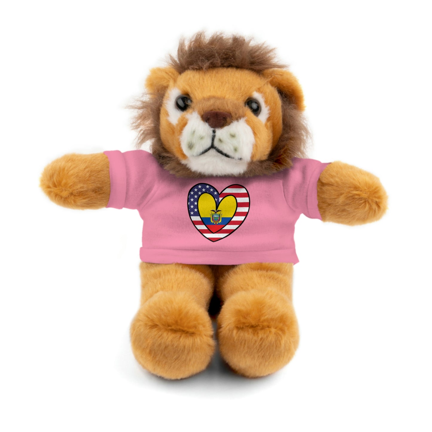 Ecuadorian American Valentines Day Gift Stuffed Animal | Ecuador USA Flag Toy