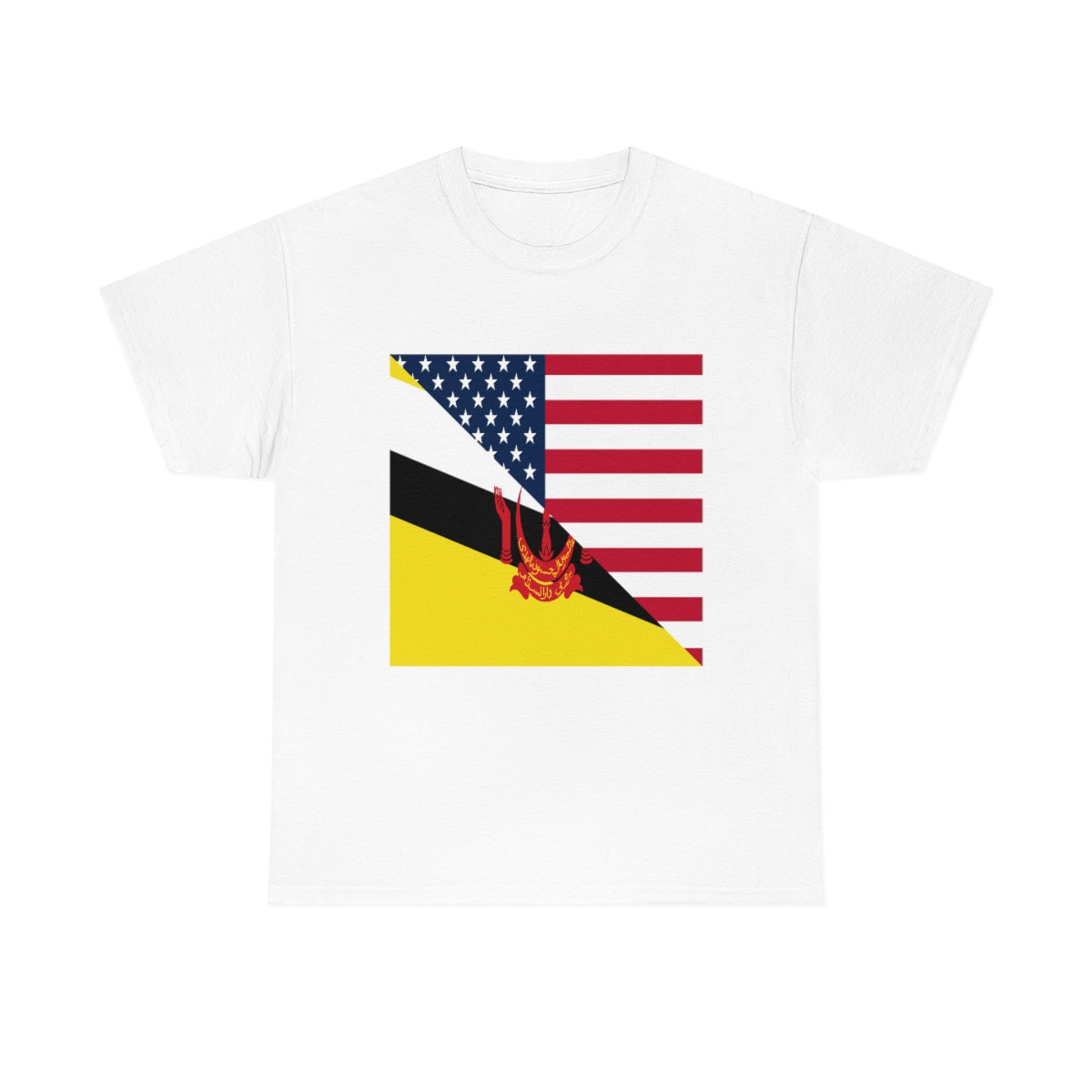 Brunei American Flag Half Bruneian USA T-Shirt | Unisex Tee Shirt