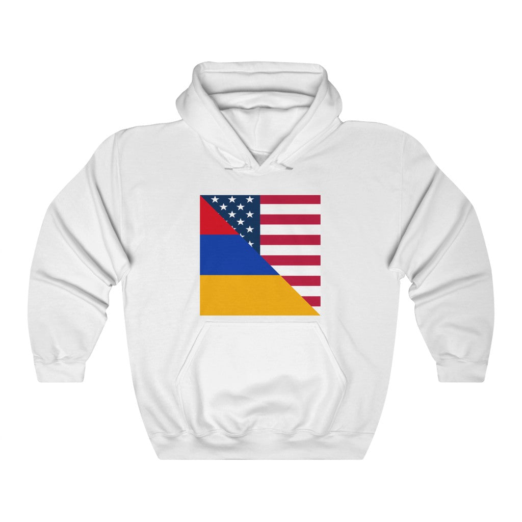 Armenian American Flag Hoodie | Unisex Armenia USA Hooded Sweatshirt