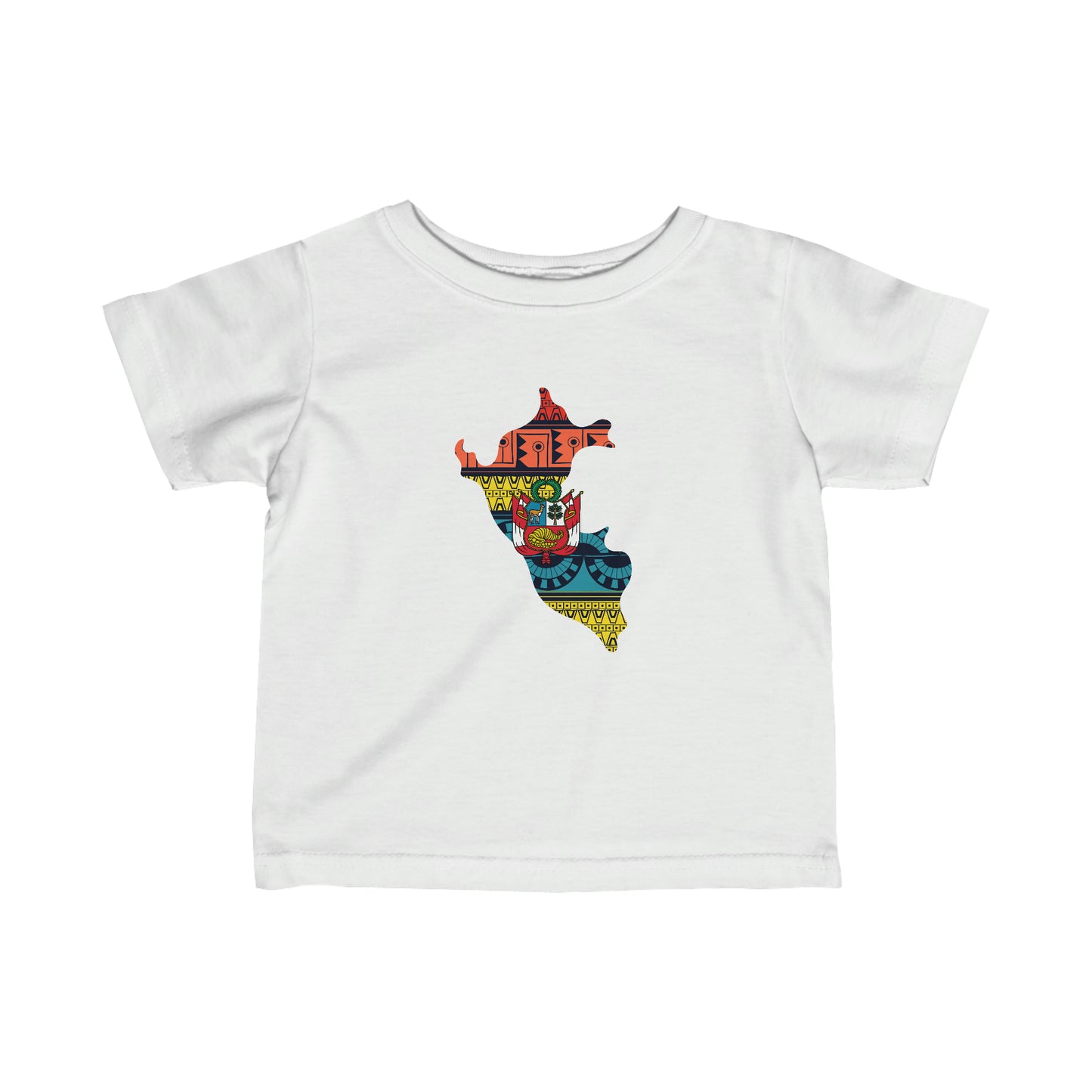 Infant Peru Tribal Coat of Arms Peruvian wht Toddler Tee Shirt