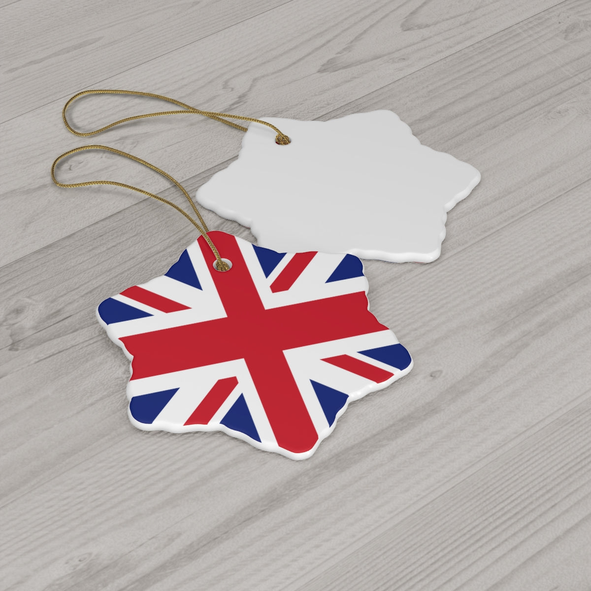 UK Flag British Ceramic Ornaments | United Kingdom Happy Christmas Tree