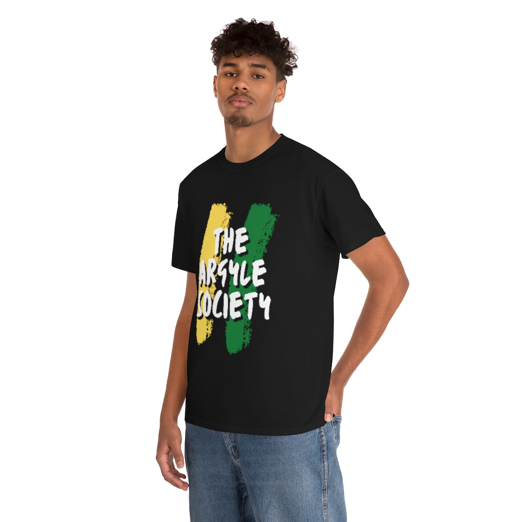 The Argyle Society Yellow Green Paint T-Shirt | Unisex TAS Tee