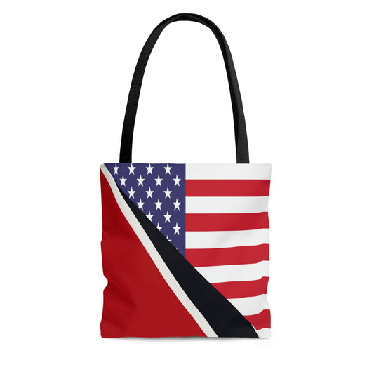Trinidad American Flag Trini USA Tote Bag | Shoulder Bag