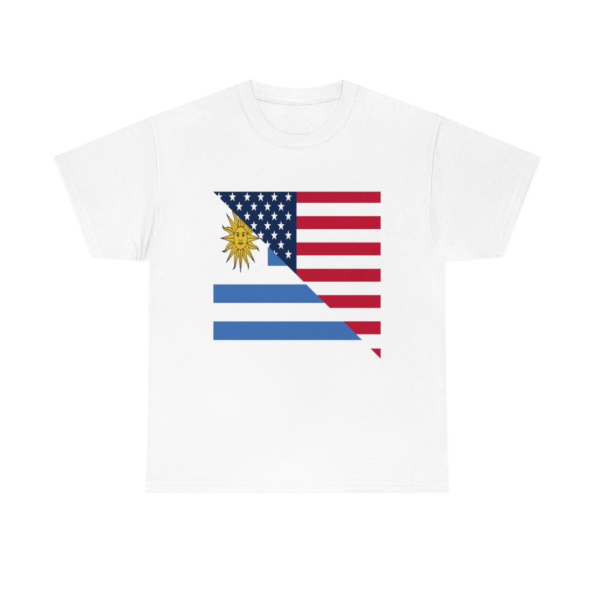 Uruguayan American Flag T-Shirt | Unisex Uruguay USA Tee Shirt