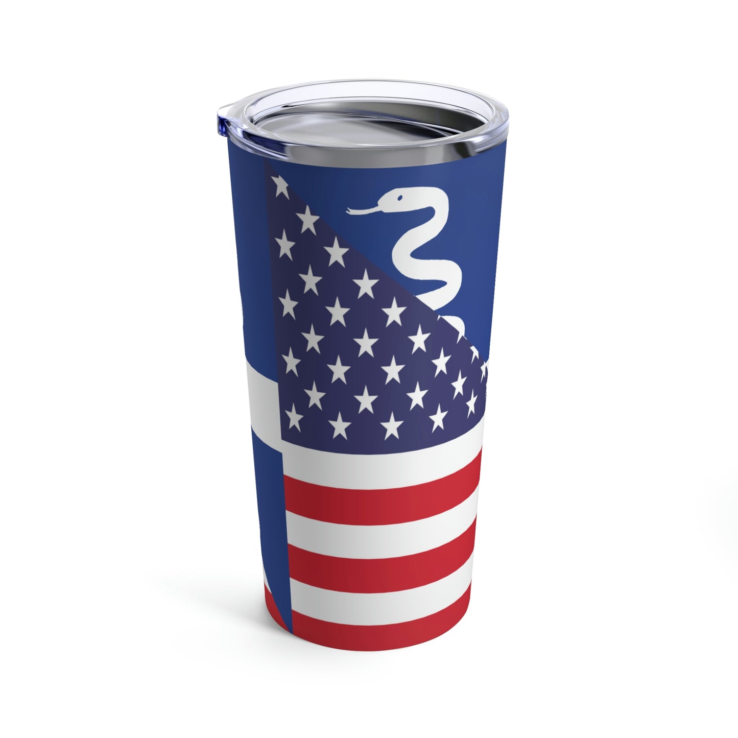 Martinique American Flag Half Martinician USA Tumbler 20oz Beverage Container