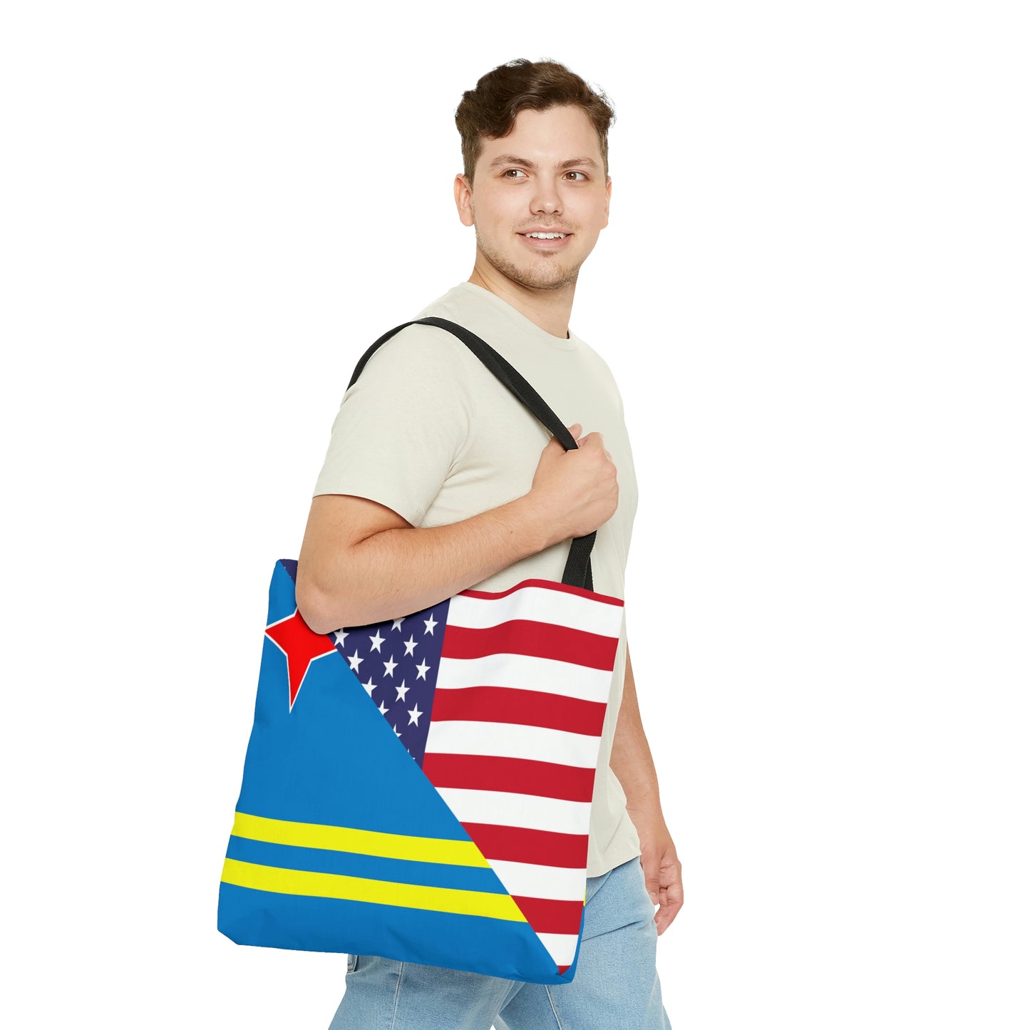 Aruba American Flag Aruban USA Tote Bag | Shoulder Bag