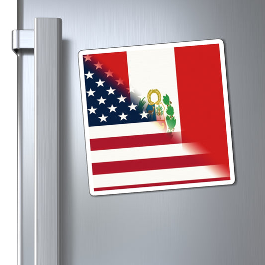 Peru America Flag | Peruvian American Flag Magnet