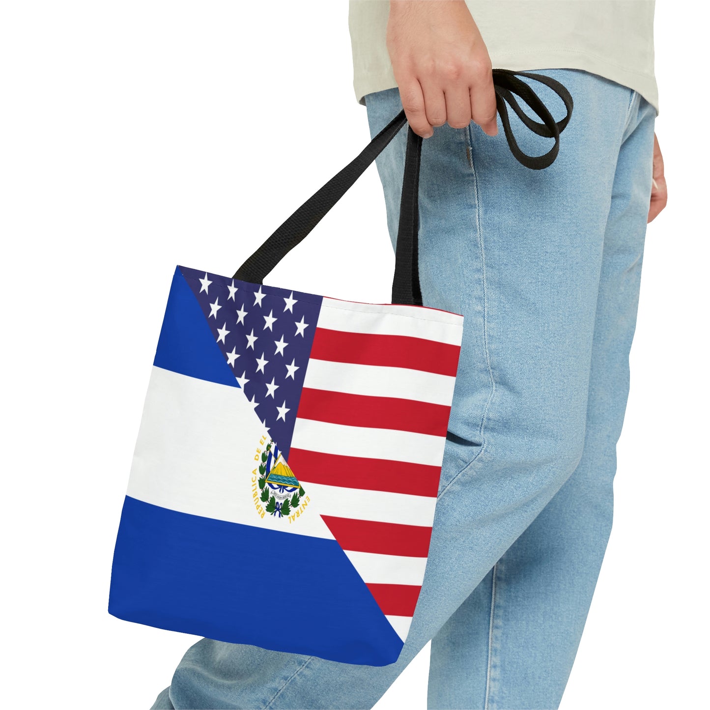 El Salvador American Flag USA Tote Bag | Shoulder Bag