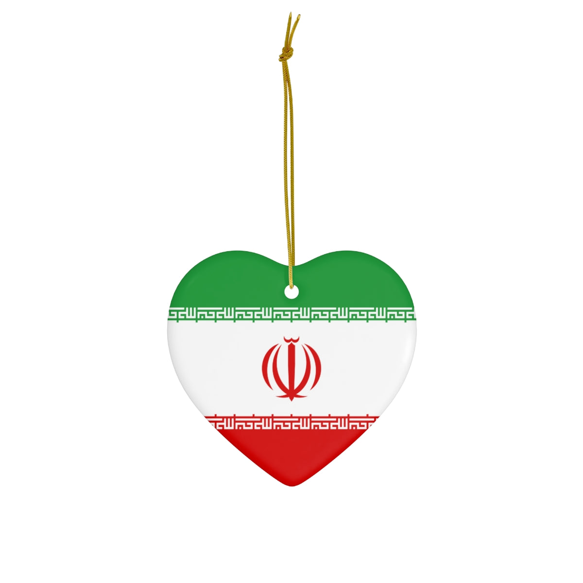 Iran Flag Ceramic Ornaments | Iranian Christmas Tree