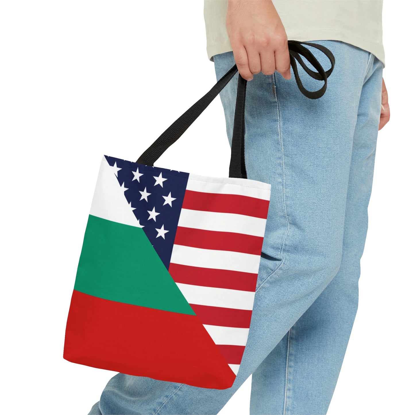 Bulgarian American Flag Bulgaria USA Tote Bag | Shoulder Bag