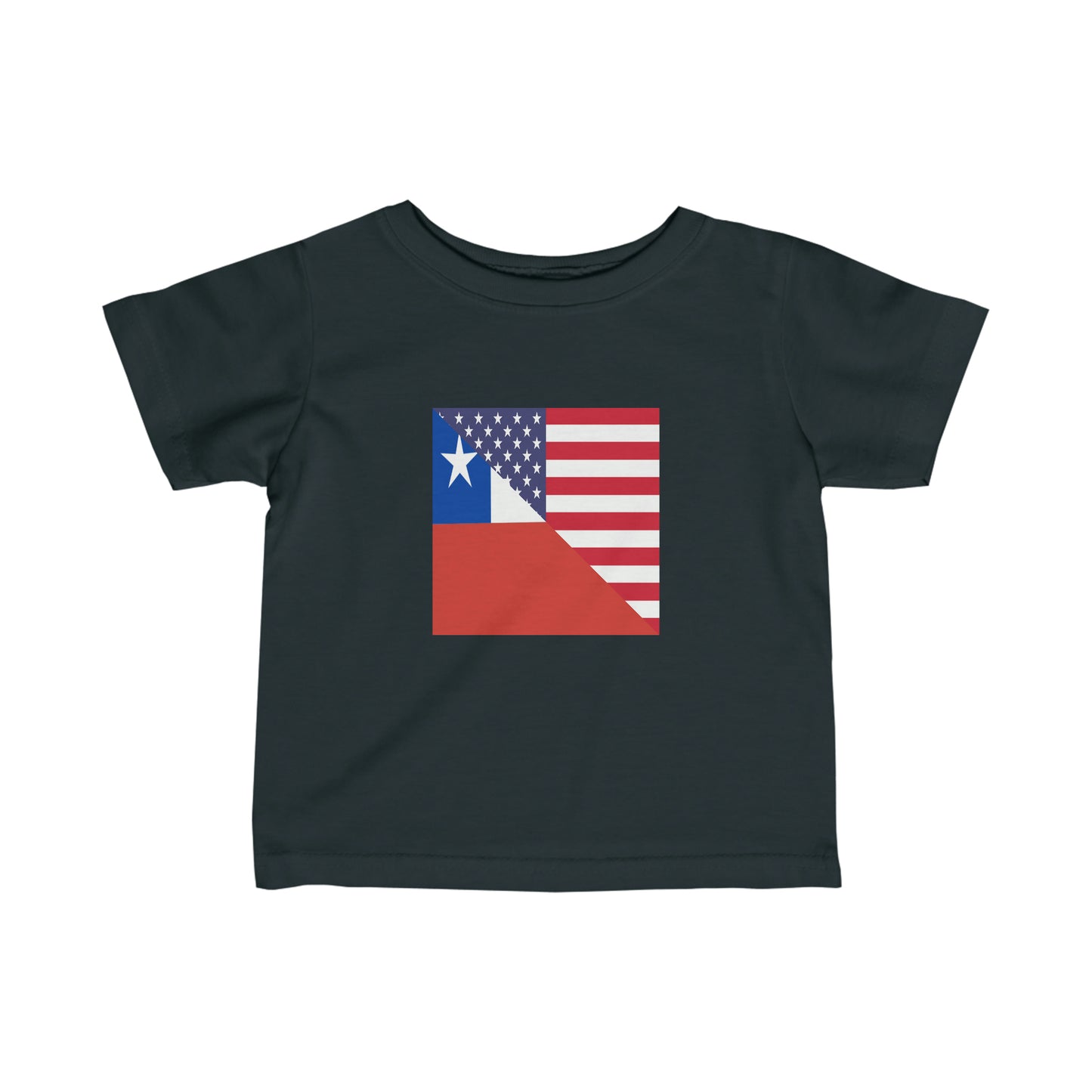 Infant Chilean American Flag Chile USA Toddler Tee Shirt