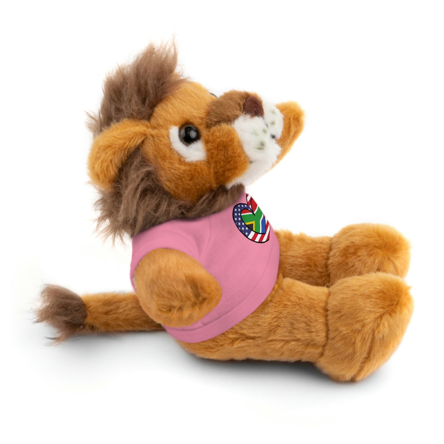 South African American Valentines Day Gift Stuffed Animal | SA USA Flag Toy