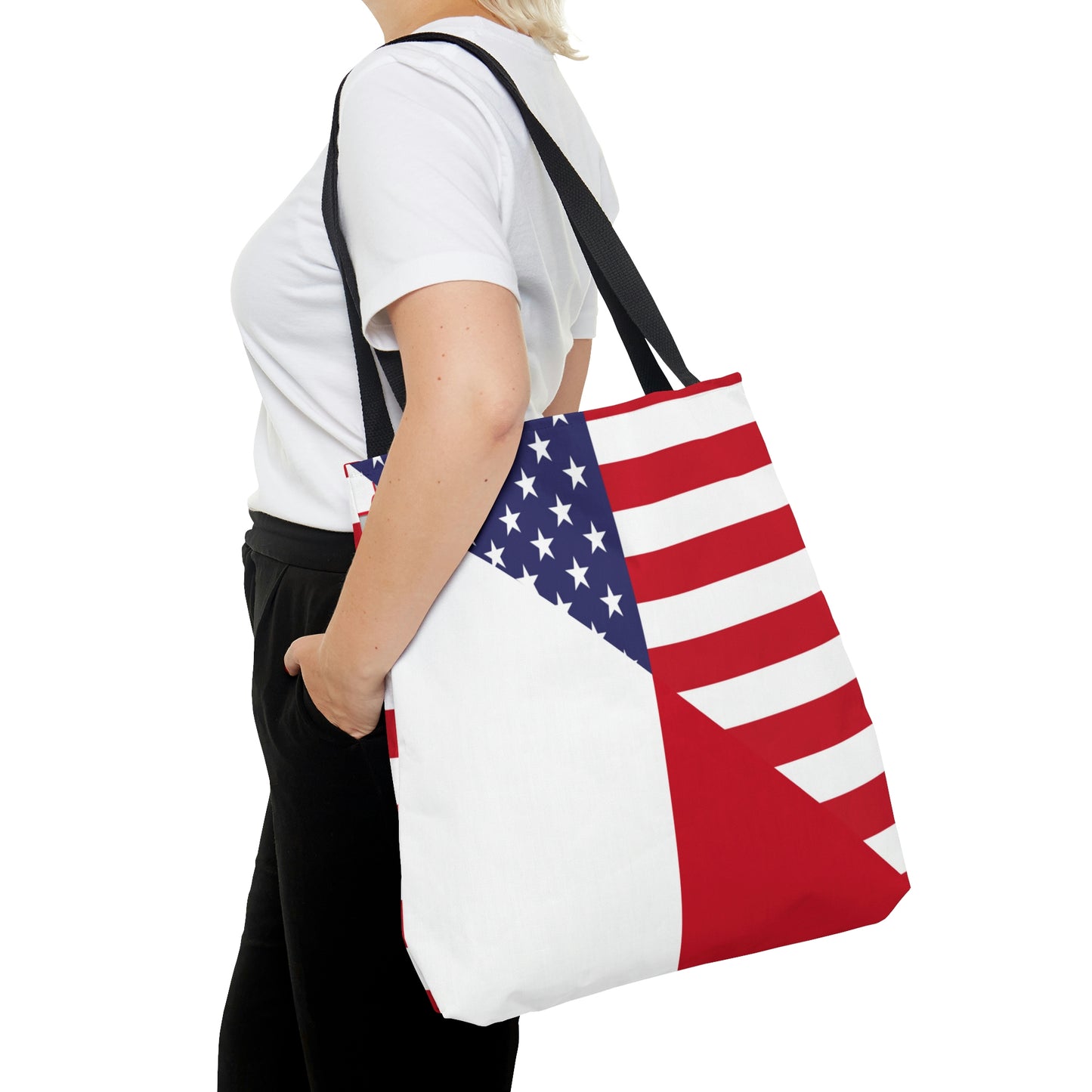 Maltese American Flag Malta USA Tote Bag | Shoulder Bag