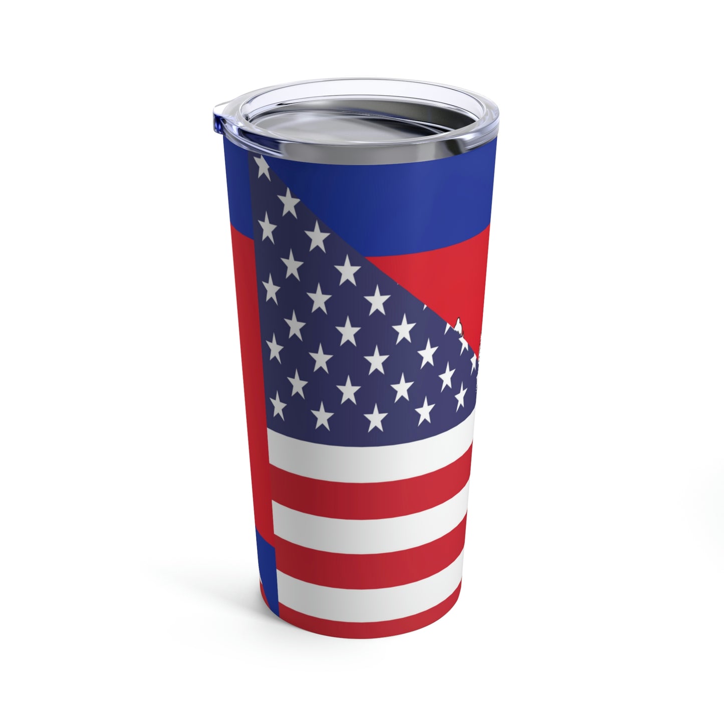 Cambodian American Flag Half Cambodia USA Tumbler 20oz Beverage Container