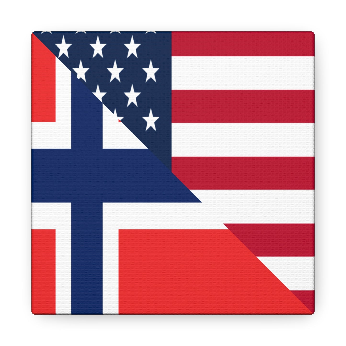 Norwegian American Flag Norway USA Canvas Gallery Wraps | Wall Art