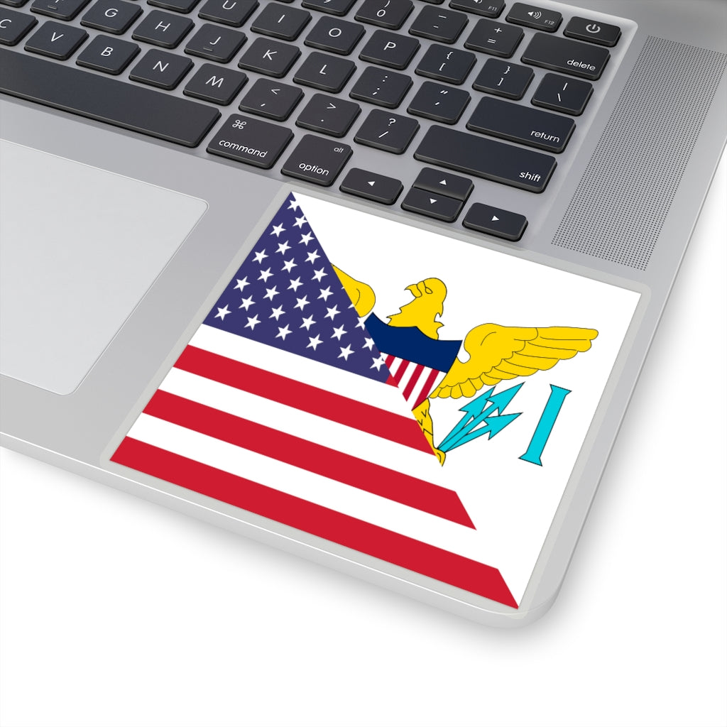 Virgin Islands American Flag Sticker | Islanders USA Stickers