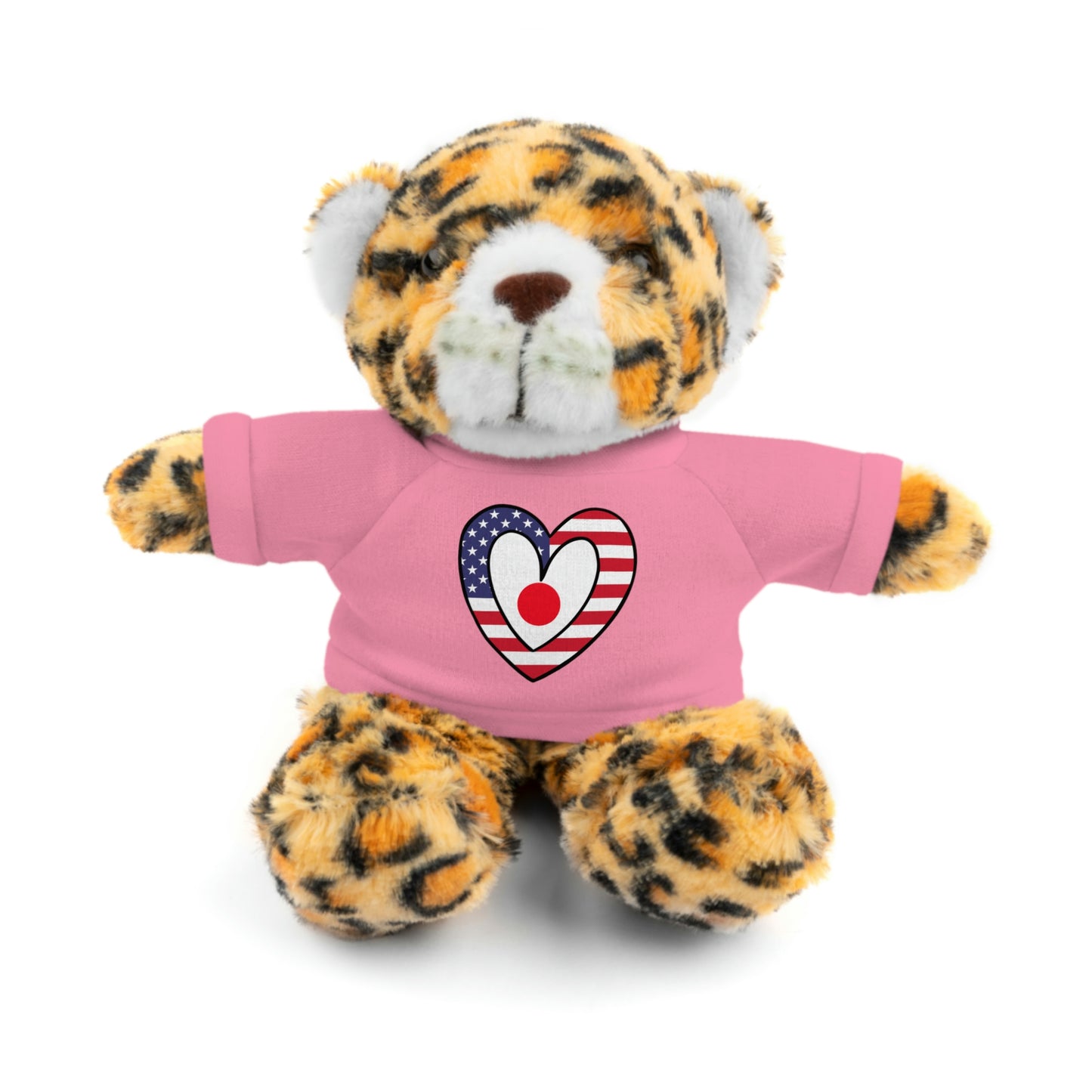 Japanese American Valentines Day Gift Stuffed Animal | Japan USA Flag Toy