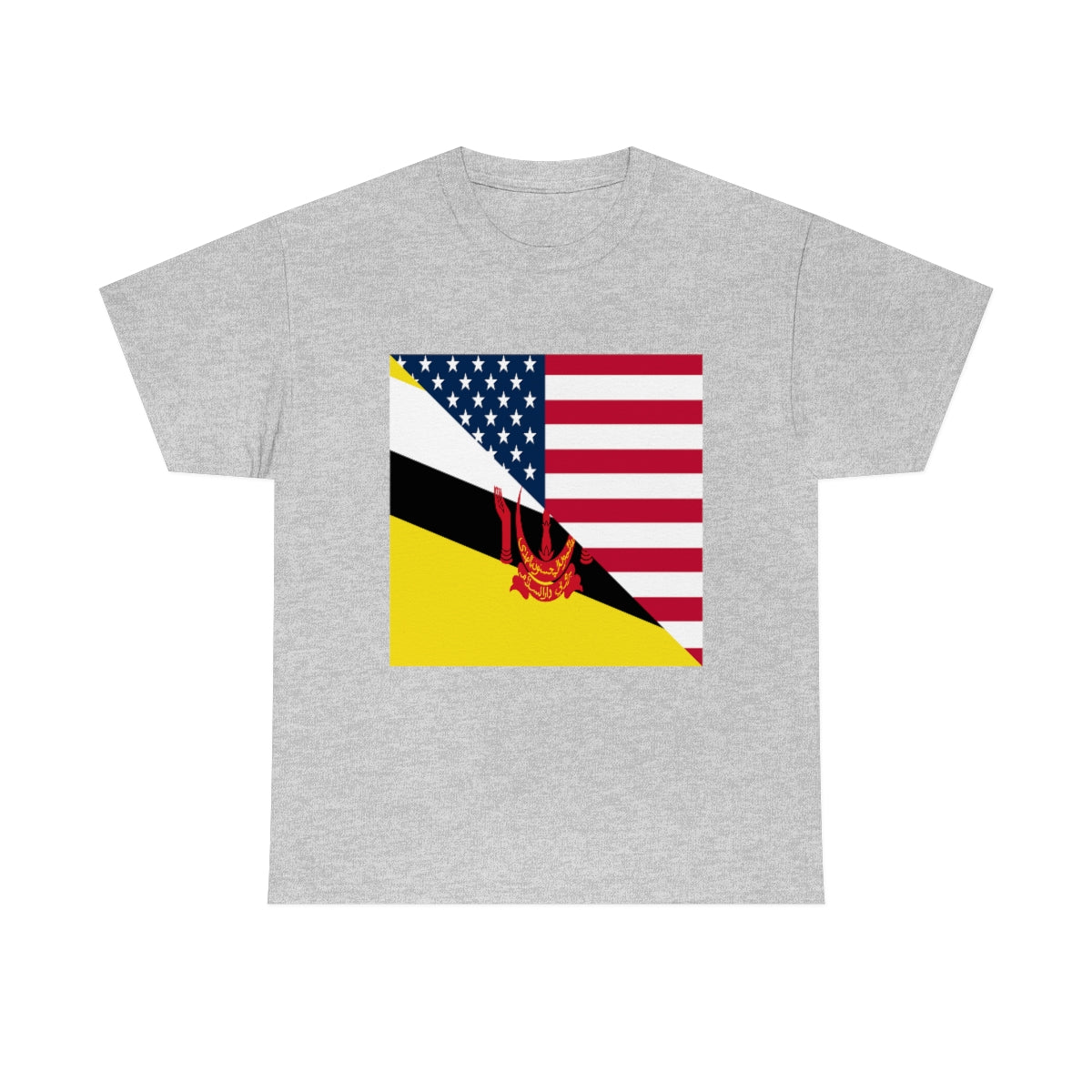 Brunei American Flag Half Bruneian USA T-Shirt | Unisex Tee Shirt