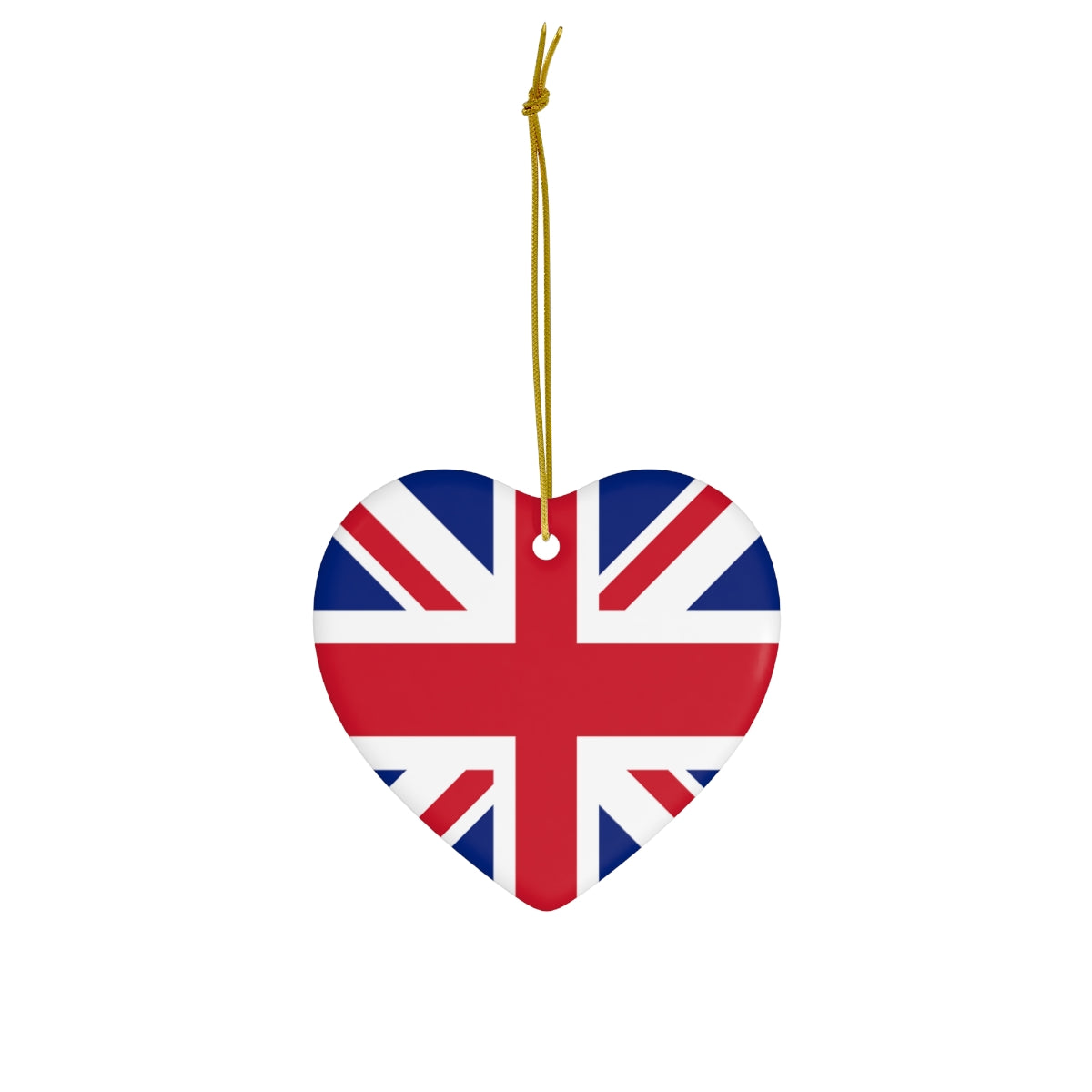 UK Flag British Ceramic Ornaments | United Kingdom Happy Christmas Tree