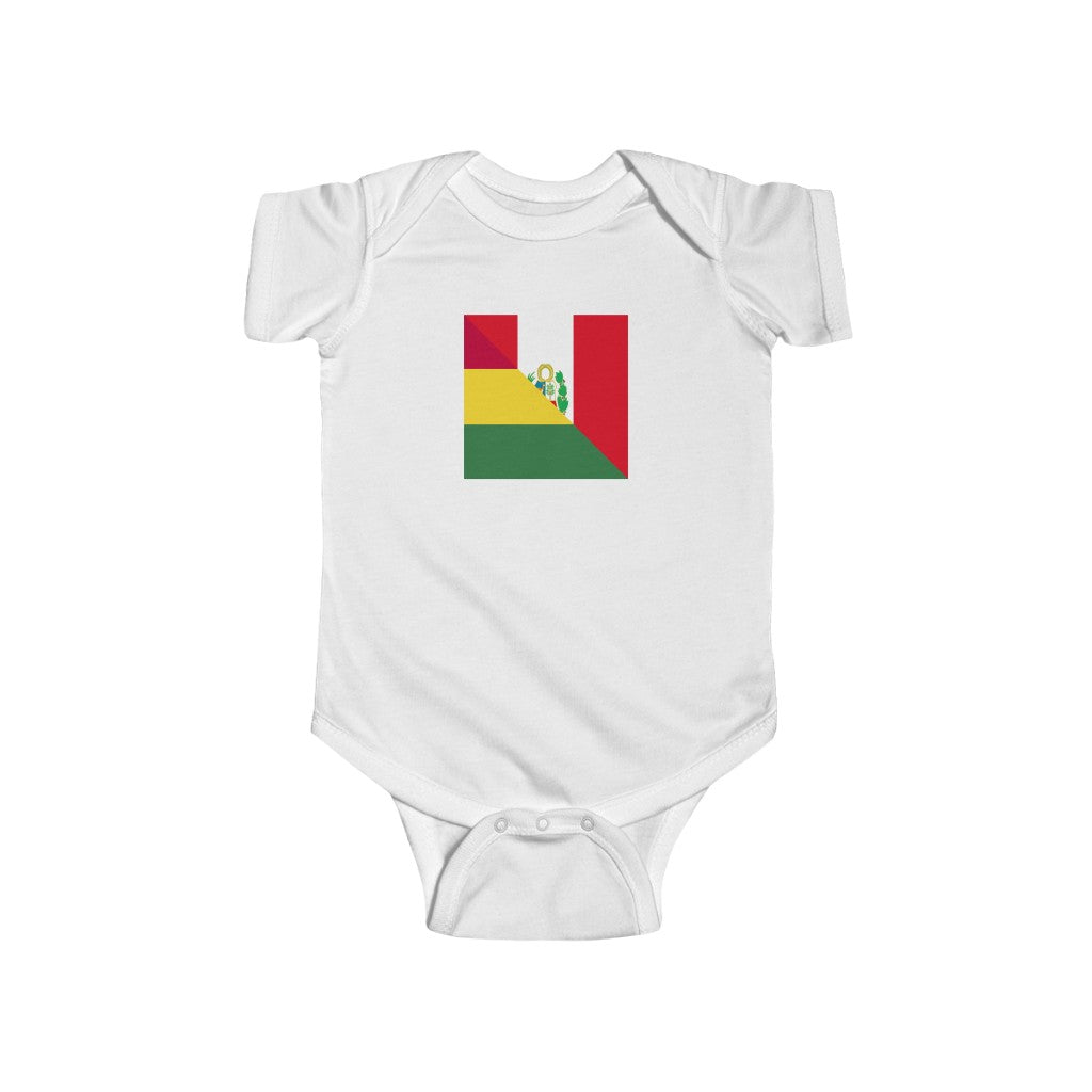 Peruvian Bolivian Flag Baby Bodysuit | Bolivia Peru Newborn Clothes