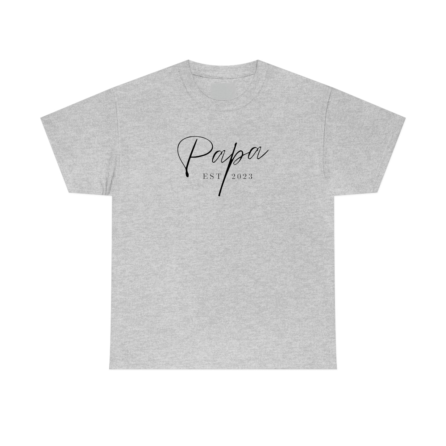 Papa Est 2023 Fathers Day Gift for Dad 2 T-Shirt | Unisex Tee Shirt