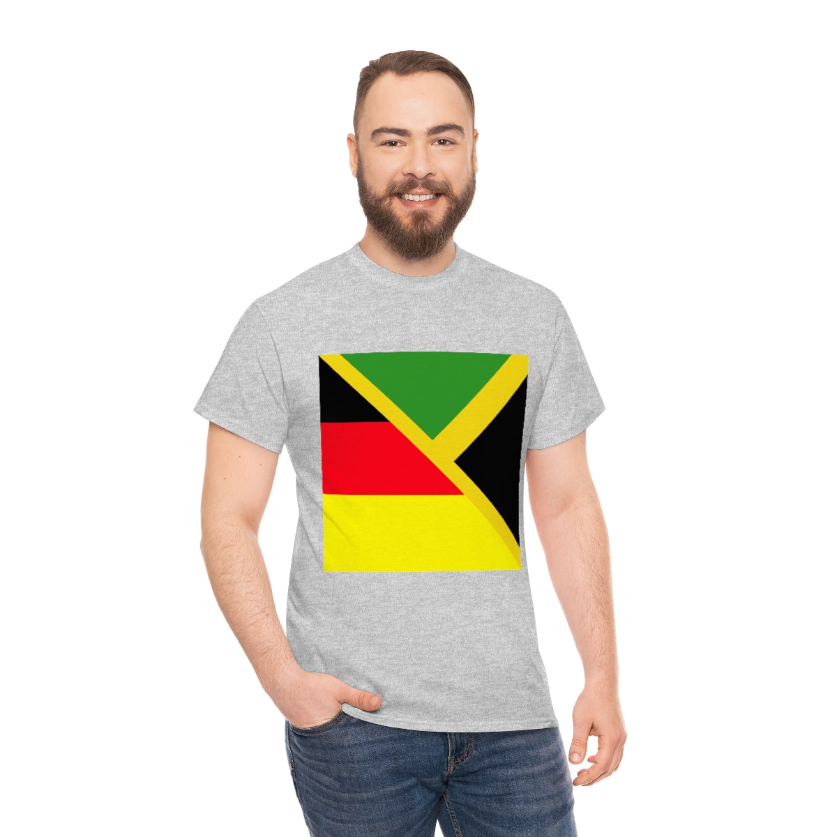 Jamaican German Flag Tee Shirt | Unisex Jamaica Germany USA Tshirt