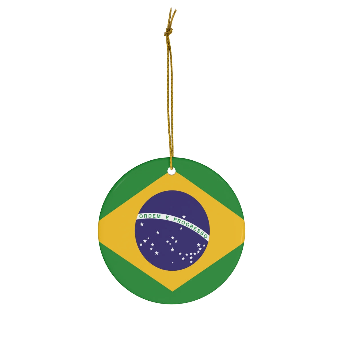 Brazil Flag Ceramic Ornaments | Brazilian Brasil Christmas Tree