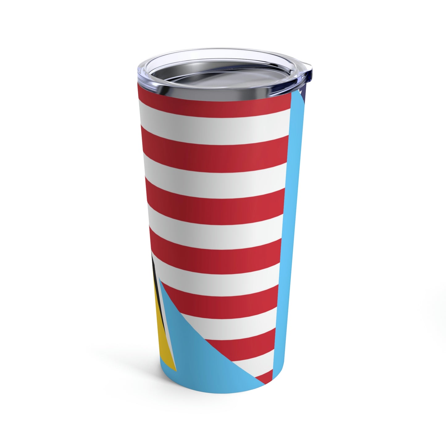 St Lucian American Flag St Lucia USA Tumbler 20oz