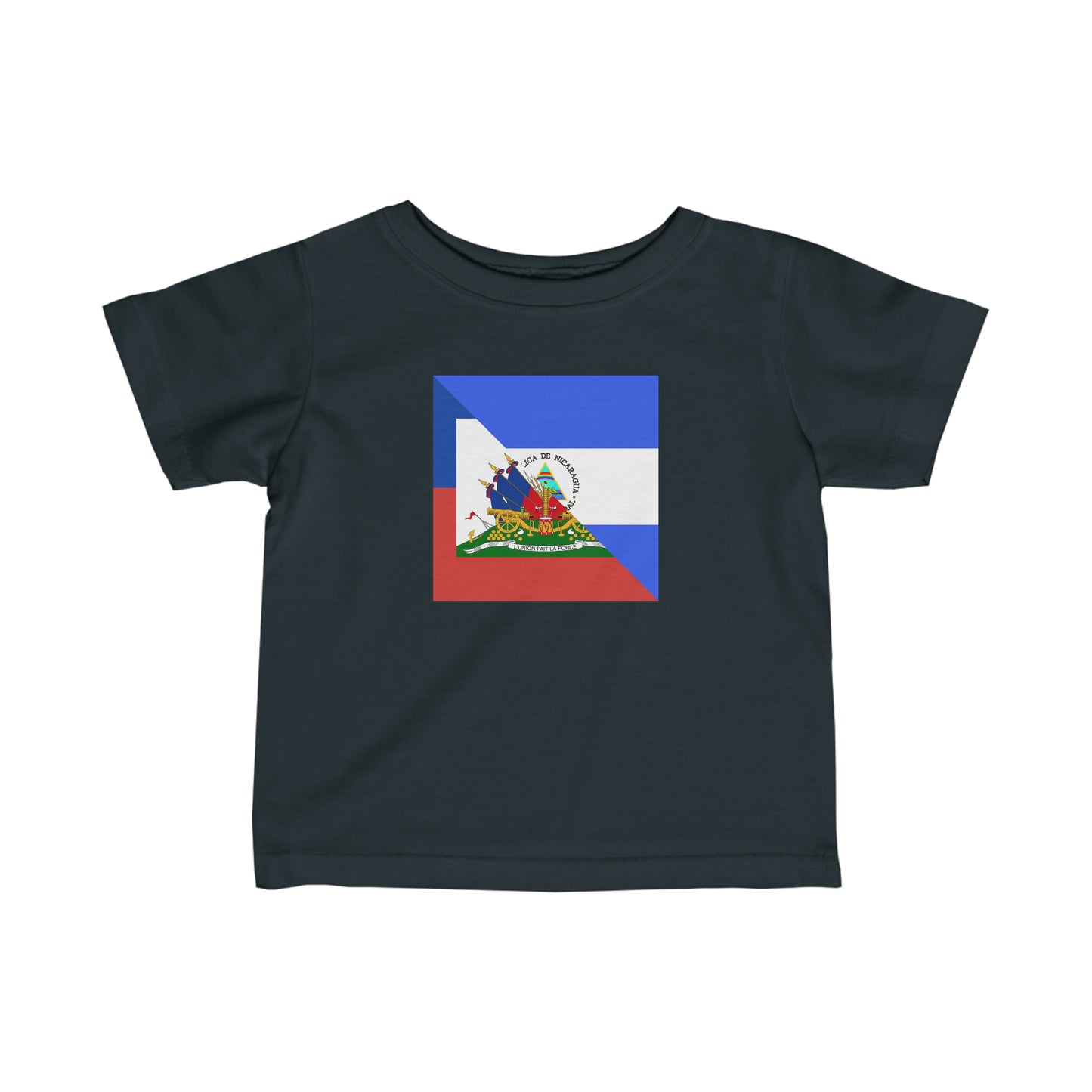 Infant Haiti Nicaragua Flag | Half Haitian Nicaraguan Toddler Tee Shirt