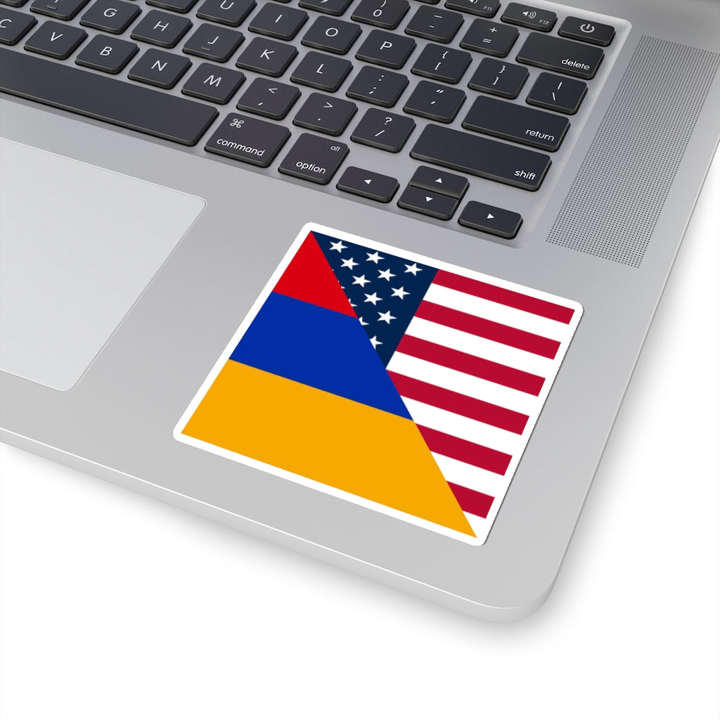 Armenian American Flag Sticker | Armenia USA