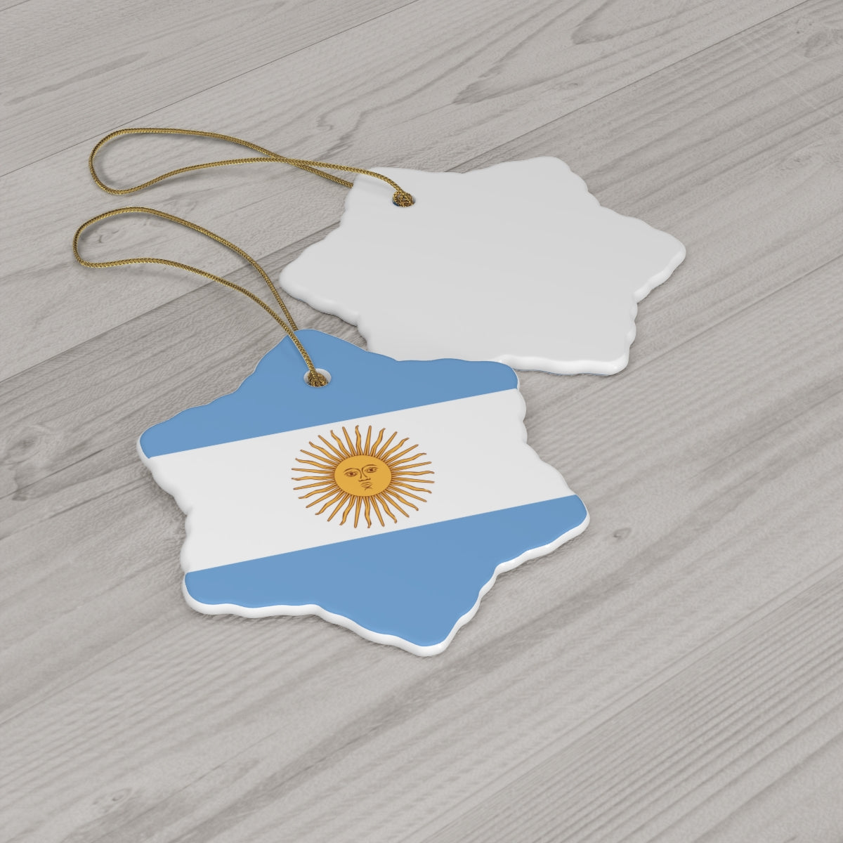 Argentina Flag Ceramic Ornaments | Argentinian Christmas Tree