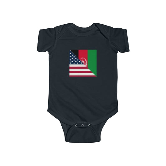 Afghanistan US Flag Baby Bodysuit | Afghan Baby Boy Girl Clothes