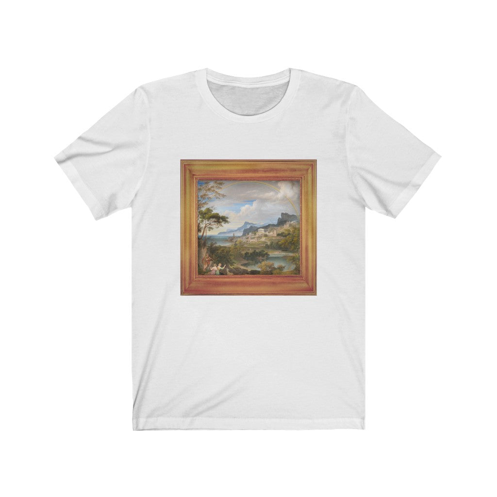 Heroic Landscape with Rainbow by Joseph Anton Koch |  Men Women T-Shirt