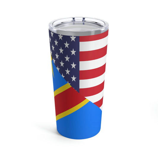 Democratic Republic of Congo American Congolese USA Tumbler 20oz