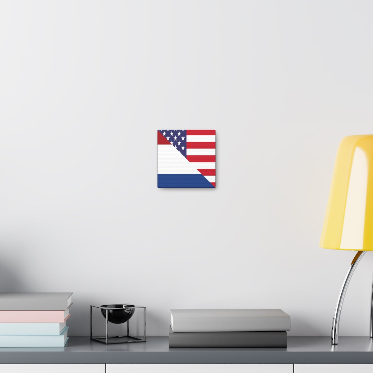 Netherlands American Flag USA Canvas Gallery Wraps | Wall Art