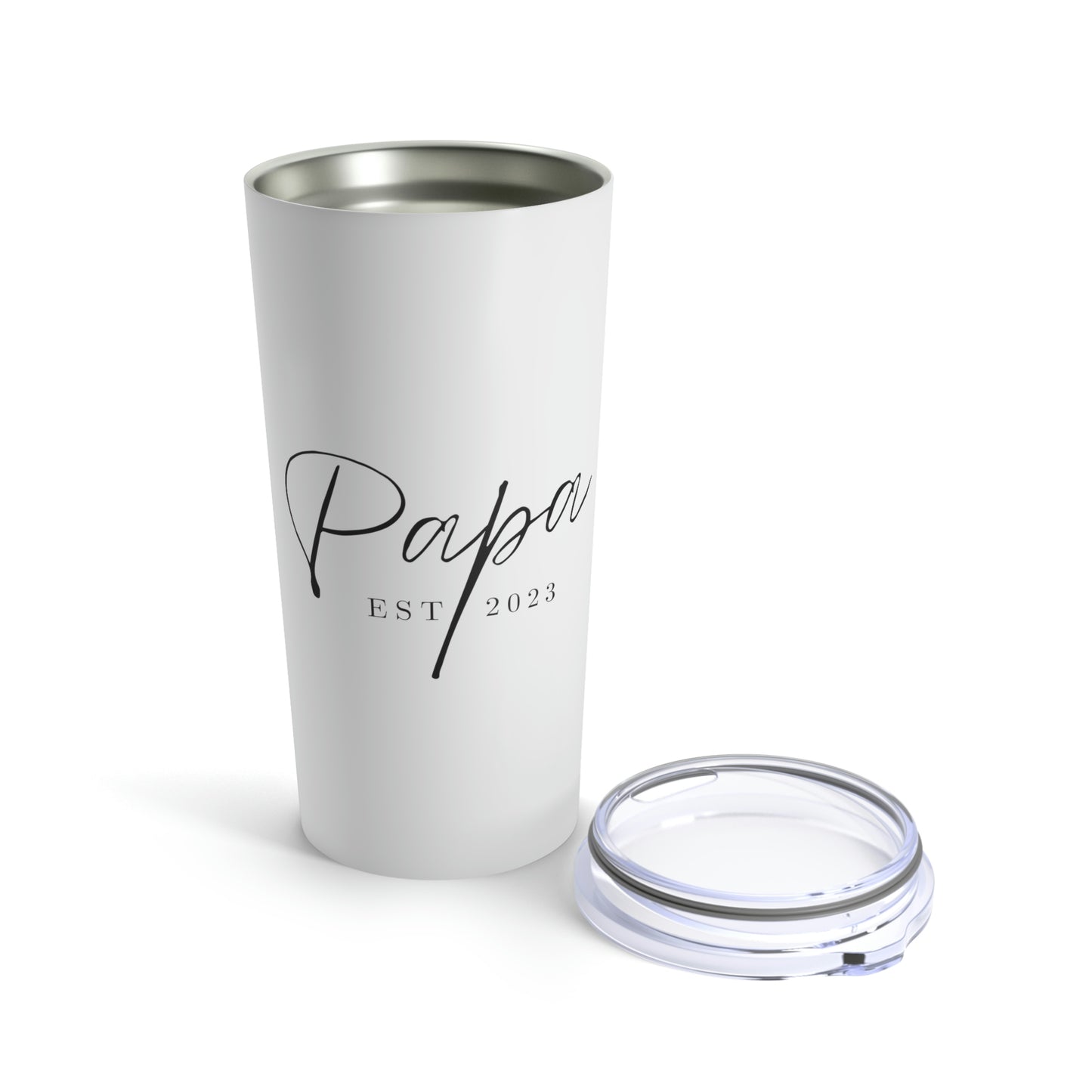 Papa Est 2023 Fathers Day Gift for Dad Tumbler 20oz Beverage Container