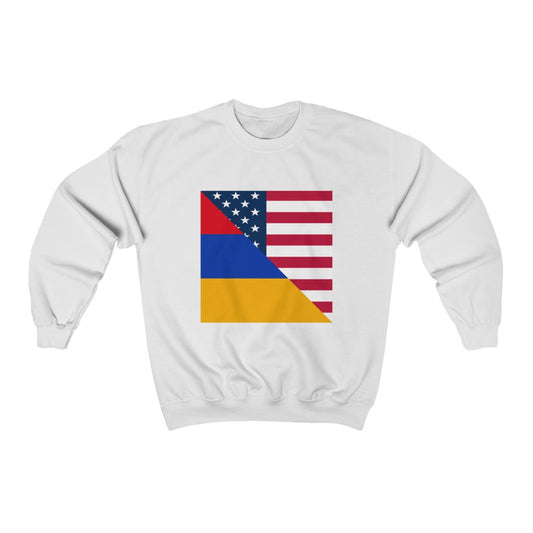 Armenian American Flag Sweatshirt | Unisex Armenia USA Pullover