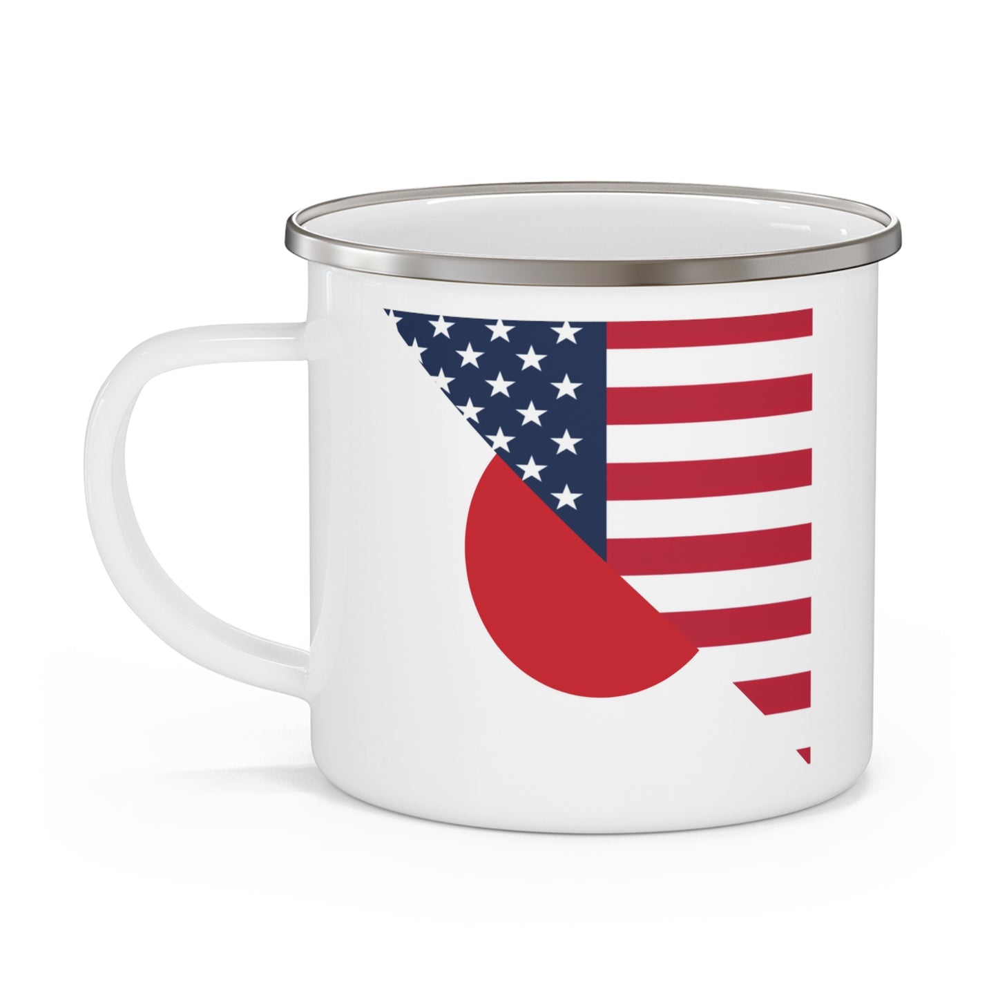 Japan America Flag |Half Japanese USA Flag 12oz Enamel Mug