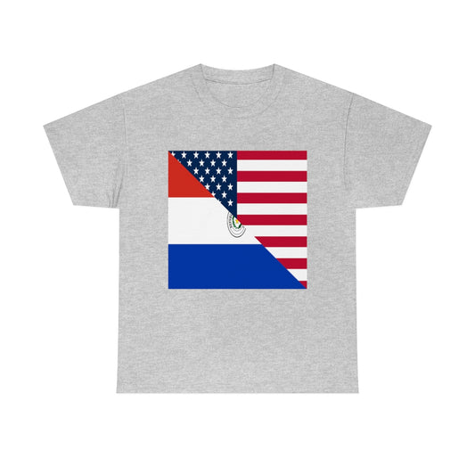 Paraguay American Flag Half Paraguyan USA T-Shirt | Unisex Tee Shirt