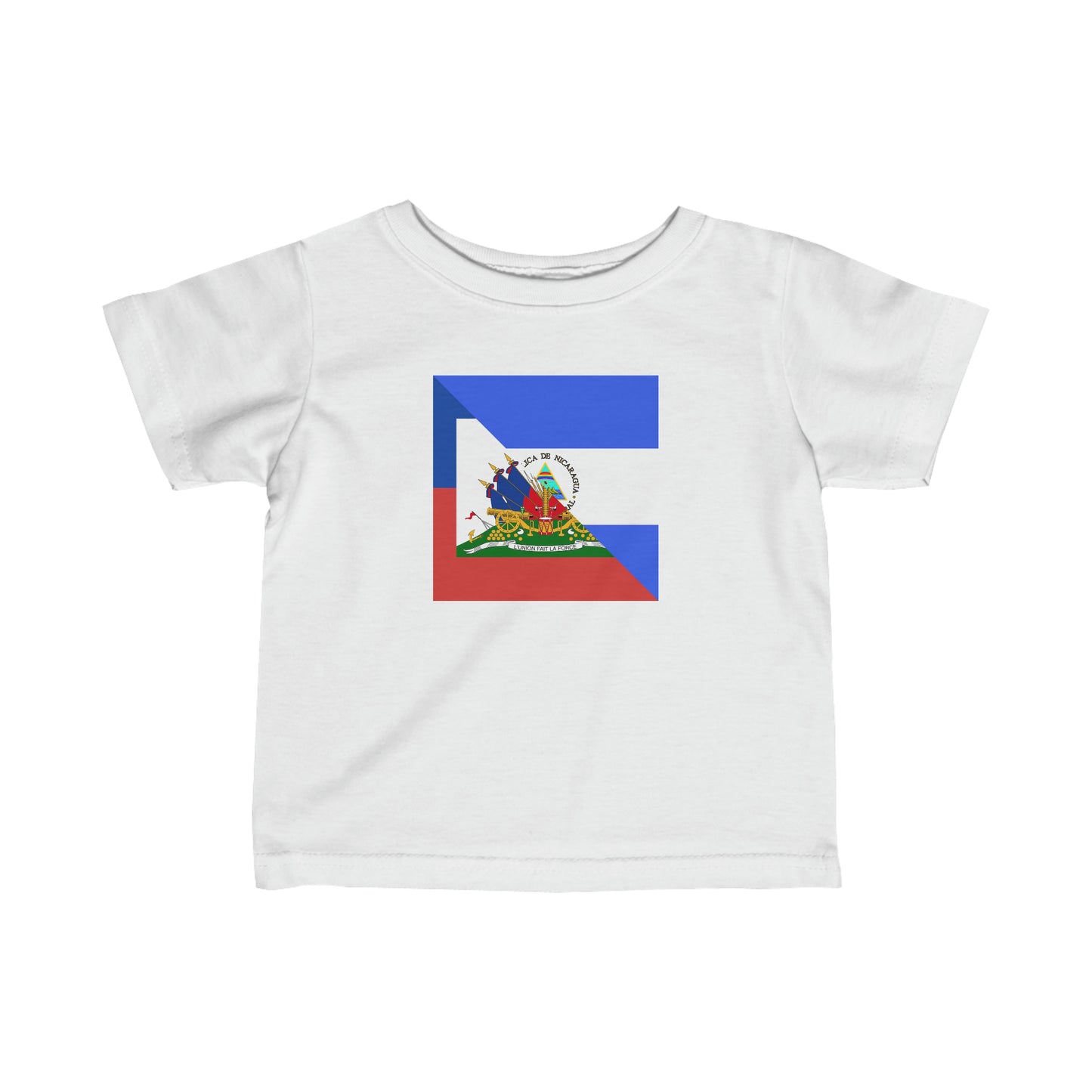 Infant Haiti Nicaragua Flag | Half Haitian Nicaraguan Toddler Tee Shirt