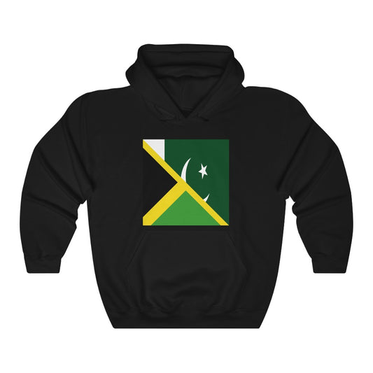 Jamaican Pakistani Flag Hoodie | Unisex Jamaica Pakistan Hooded Sweatshirt