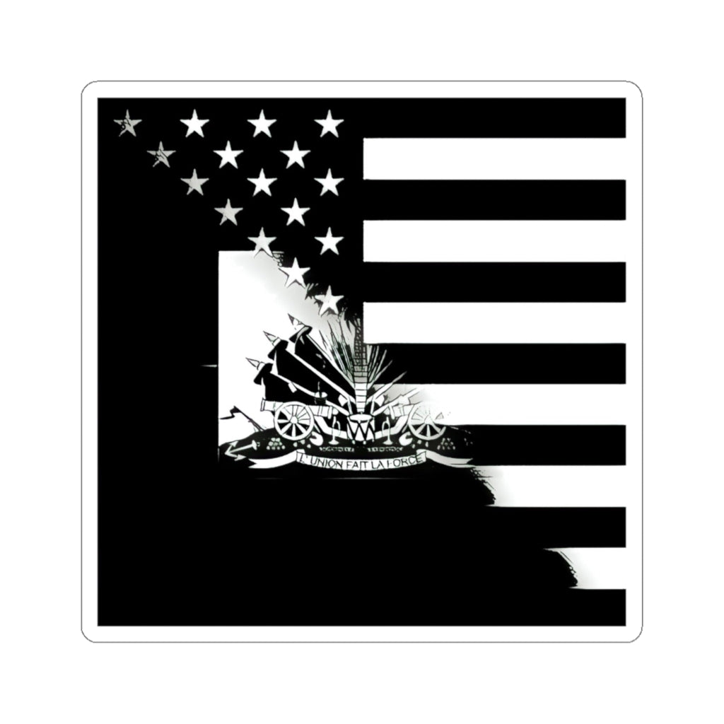 B&W Haitian-American Sticker