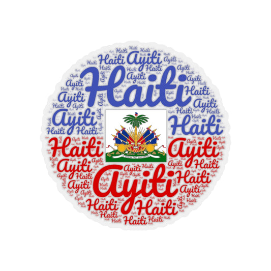 Haiti Ayiti Flag Coat of Arms Sticker | Haiti Accessory