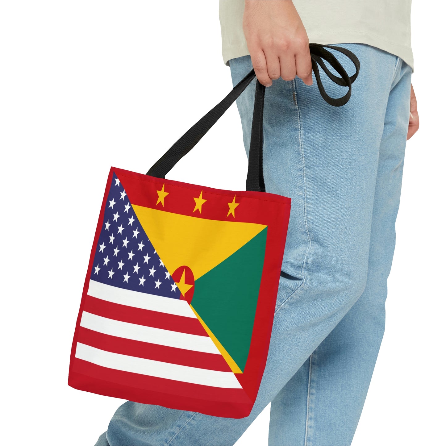 Grenadan American Flag Half Grenada USA Tote Bag | Shoulder Bag