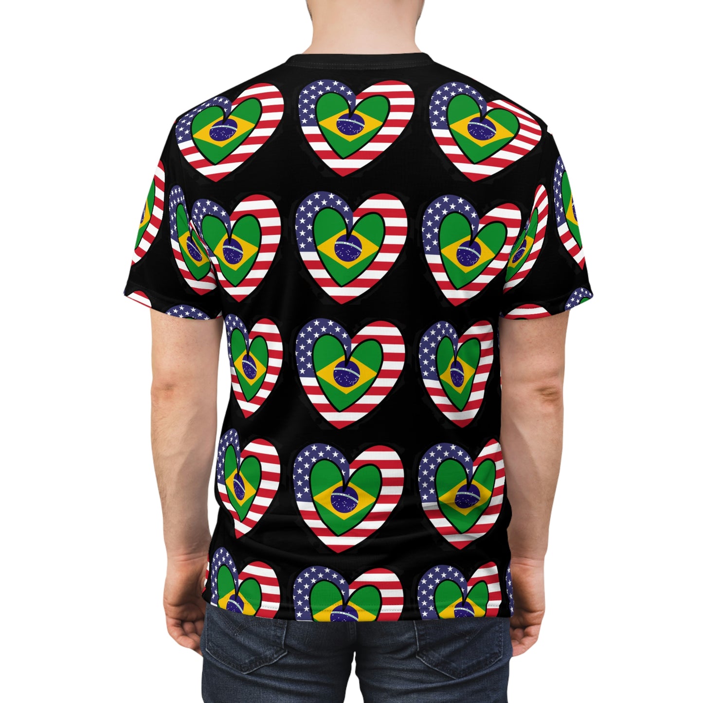 Brazilian American Unisex AOP Cut & Sew Tee | Brazil USA